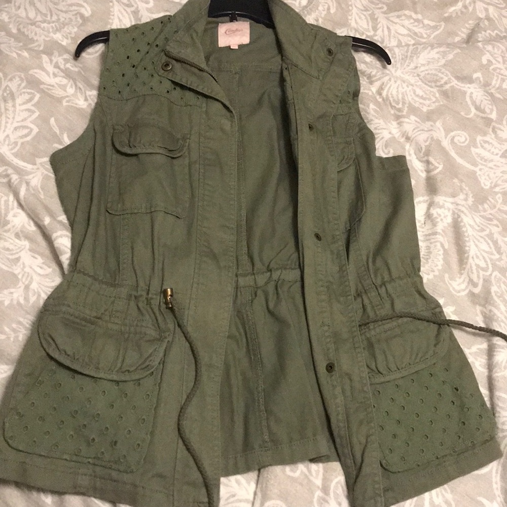 Olive green vest